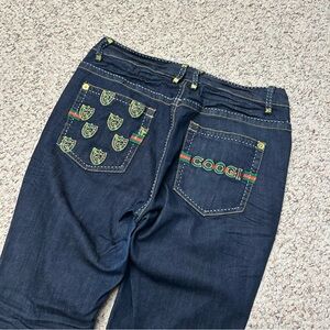 Coogi Slim Fit Jeans Gucci Style Embroidery Women’s 14 (32x33) Y2K Hip Hop